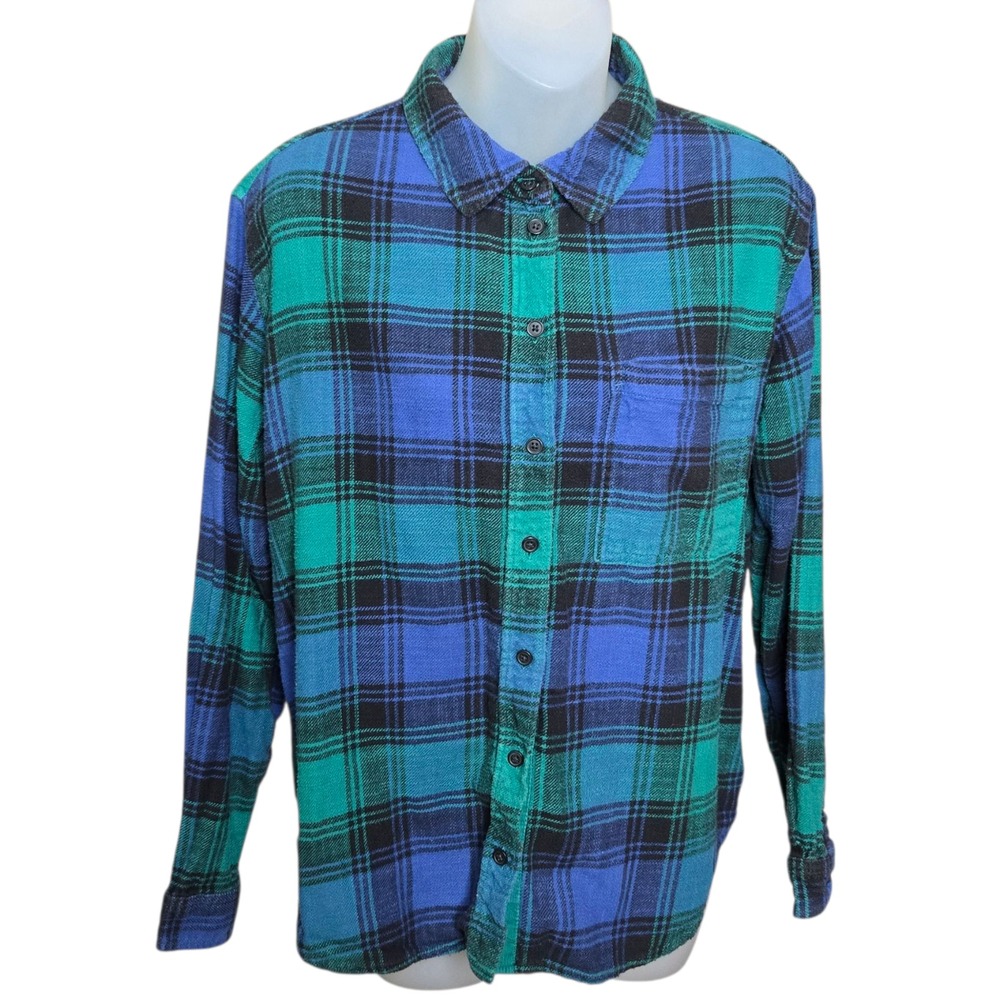 American‎ Eagle Womens Vintage Plaid Shirt Lumberjane Size XS Grunge Cabin Retro